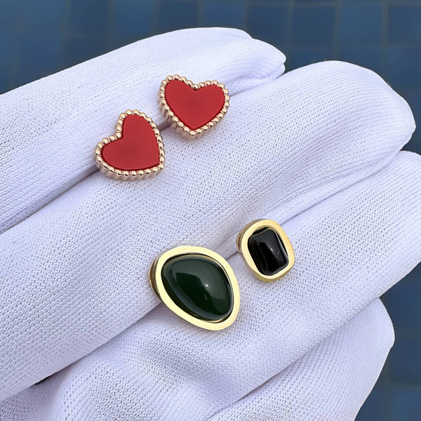 Heart Stud Earrings