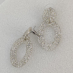 Crystal Halo Drop Earrings