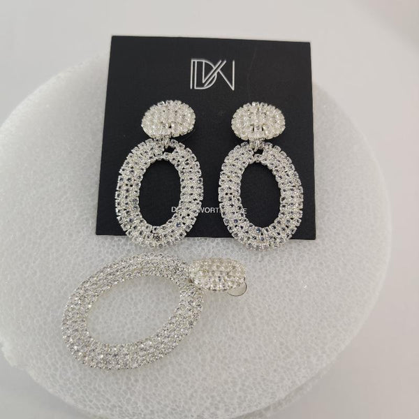 Crystal Halo Drop Earrings