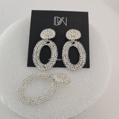 Crystal Halo Drop Earrings