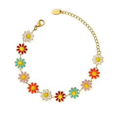 Daisy Garden Enamel Bracelet