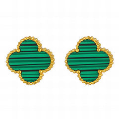 Emerald Clover Studs