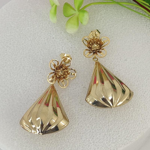  Floral Fan Drop Earrings 