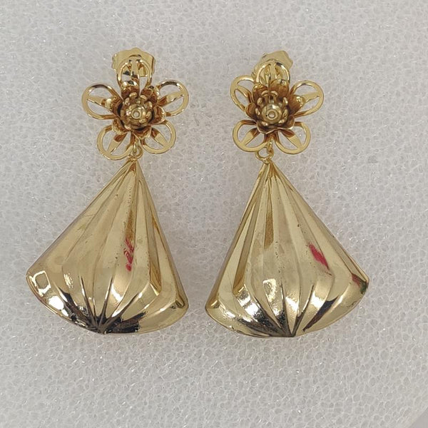  Floral Fan Drop Earrings 