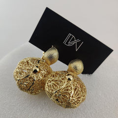 Golden Filigree Dome Earrings