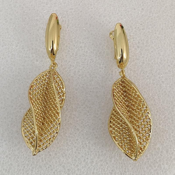 Golden Leaf Twist Earrings