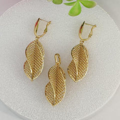 Golden Leaf Twist Earrings