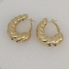 Golden Twist Hoops