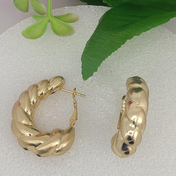 Golden Twist Hoops