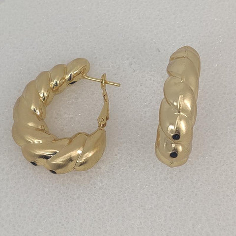 Golden Twist Hoops