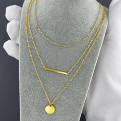 Minimalist Layered Charm Necklace