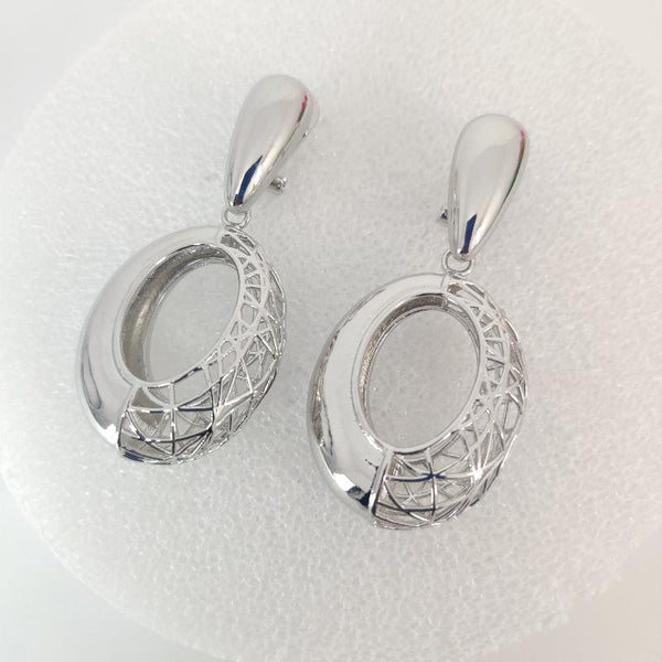 Silver Garden Hoops