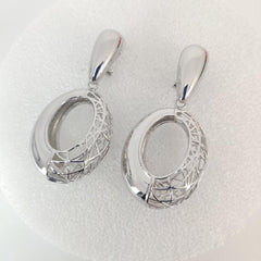 Silver Garden Hoops