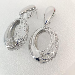 Silver Garden Hoops