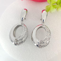 Silver Garden Hoops