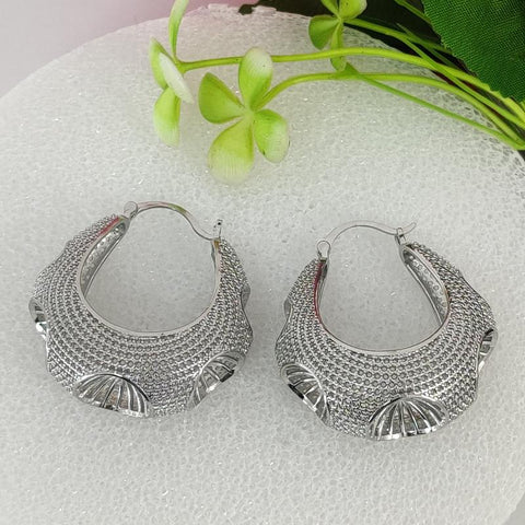 Silver Radiance Hoops