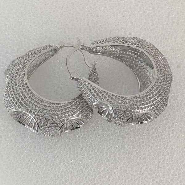 Silver Radiance Hoops